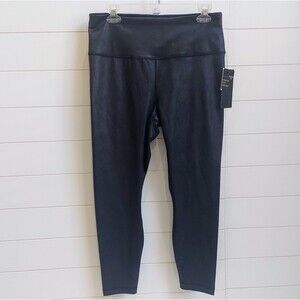 90 Degree By Reflex Women’s XL Vtg Luxe Faux Cracked Leather Ankle Black NEW!